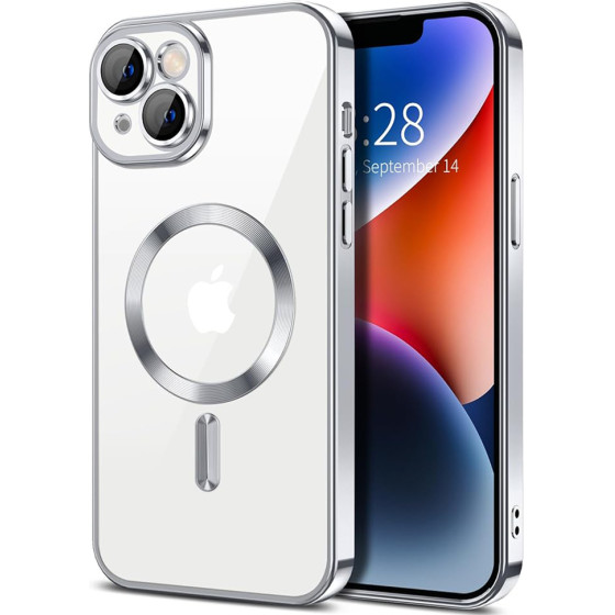Techsuit - Luxury Crystal MagSafe - iPhone 14 Plus - Silver
