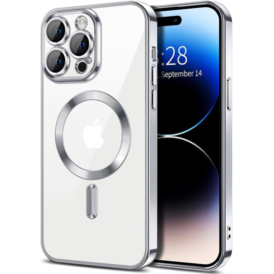 Techsuit - Luxury Crystal MagSafe - iPhone 14 Pro Max - Silver