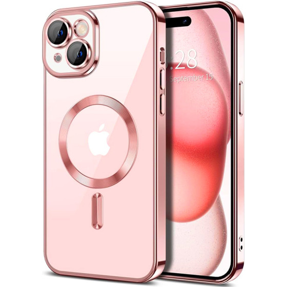 Techsuit - Luxury Crystal MagSafe - iPhone 15 - Pink