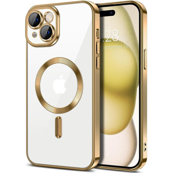 Techsuit - Luxury Crystal MagSafe - iPhone 15 - Gold