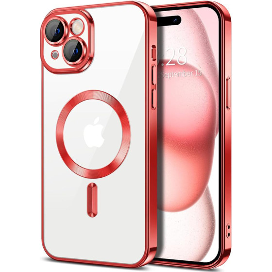 Techsuit - Luxury Crystal MagSafe - iPhone 15 - Red