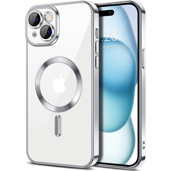 Techsuit - Luxury Crystal MagSafe - iPhone 15 - Silver
