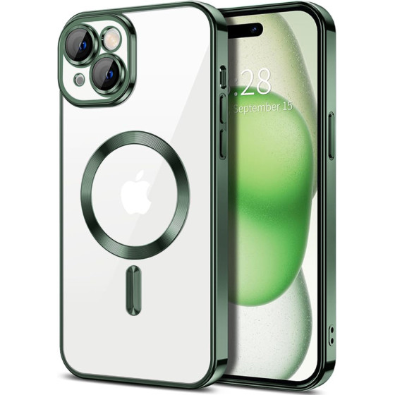 Techsuit - Luxury Crystal MagSafe - iPhone 15 Plus - Deep Green