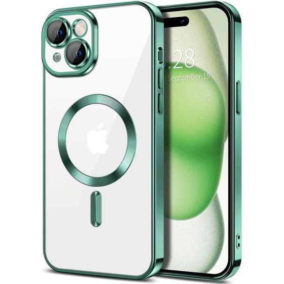 Techsuit - Luxury Crystal MagSafe - iPhone 15 Plus - Light Green