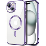 Techsuit - Luxury Crystal MagSafe - iPhone 15 Plus - Light Purple