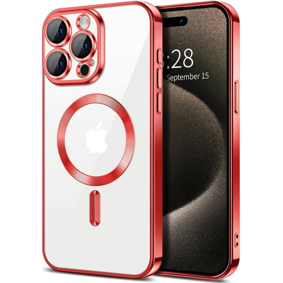 Techsuit - Luxury Crystal MagSafe - iPhone 15 Pro - Red
