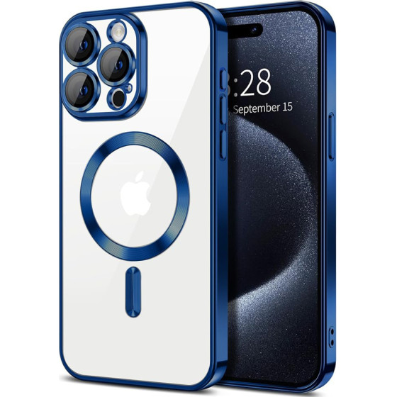 Techsuit - Luxury Crystal MagSafe - iPhone 15 Pro Max - Deep Blue