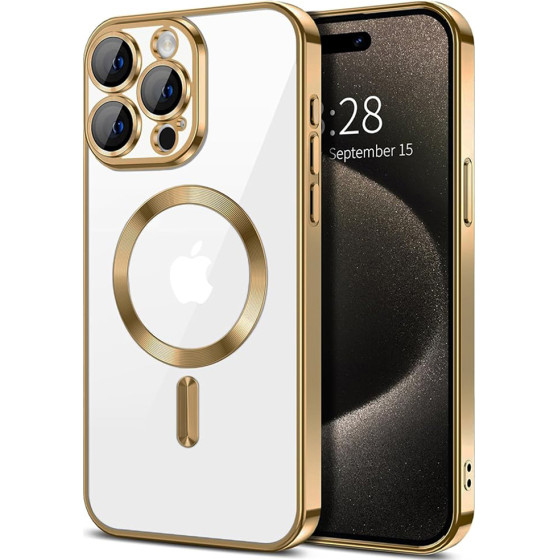 Techsuit - Luxury Crystal MagSafe - iPhone 15 Pro Max - Gold