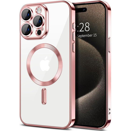 Techsuit - Luxury Crystal MagSafe - iPhone 15 Pro Max - Pink