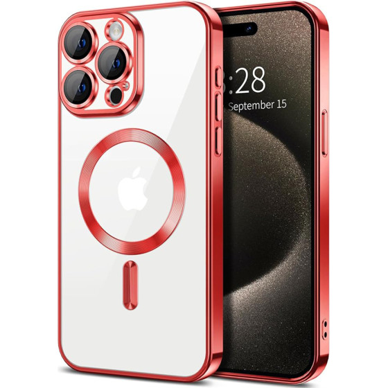 Techsuit - Luxury Crystal MagSafe - iPhone 15 Pro Max - Red