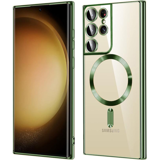 Techsuit - Luxury Crystal MagSafe - Samsung Galaxy S21 Ultra 5G - Deep Green