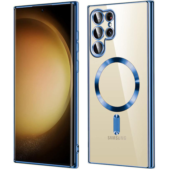 Techsuit - Luxury Crystal MagSafe - Samsung Galaxy S22 Ultra 5G - Deep Blue