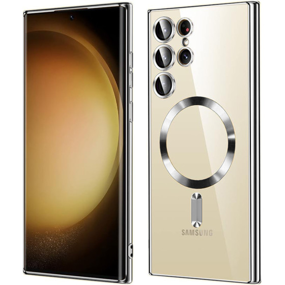 Techsuit - Luxury Crystal MagSafe - Samsung Galaxy S23 Ultra - Silver