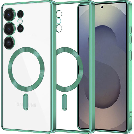 Techsuit - Luxury Crystal MagSafe - Samsung Galaxy S25 Ultra - Light Green