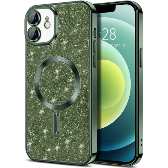 Techsuit - Luxury Glitter MagSafe - iPhone 12 - Deep Green