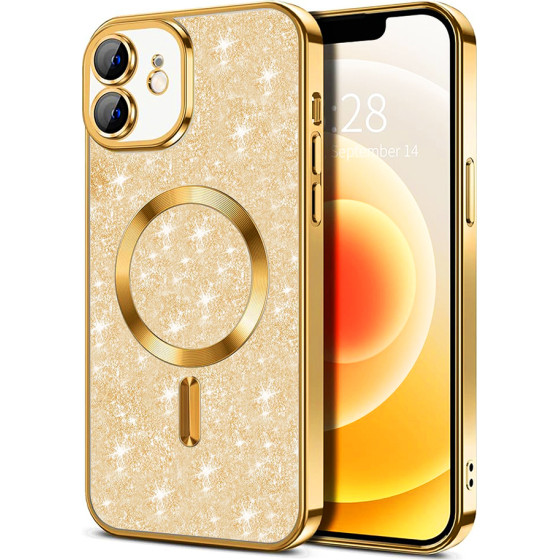 Techsuit - Luxury Glitter MagSafe - iPhone 12 - Gold