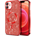 Techsuit - Luxury Glitter MagSafe - iPhone 12 - Red
