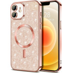 Techsuit - Luxury Glitter MagSafe - iPhone 12 - Rose Gold