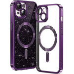 Techsuit - Luxury Glitter MagSafe - iPhone 13 - Deep Purple