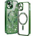 Techsuit - Luxury Glitter MagSafe - iPhone 13 - Deep Green