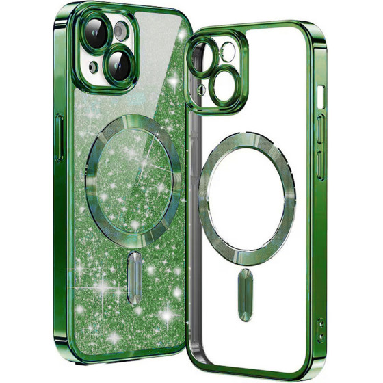 Techsuit - Luxury Glitter MagSafe - iPhone 13 - Deep Green