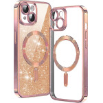 Techsuit - Luxury Glitter MagSafe - iPhone 13 - Rose Gold