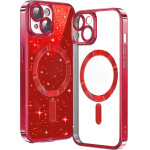 Techsuit - Luxury Glitter MagSafe - iPhone 13 - Red