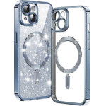 Techsuit - Luxury Glitter MagSafe - iPhone 14 Plus - Light Blue
