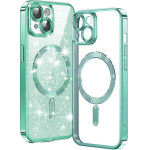 Techsuit - Luxury Glitter MagSafe - iPhone 14 Plus - Light Green