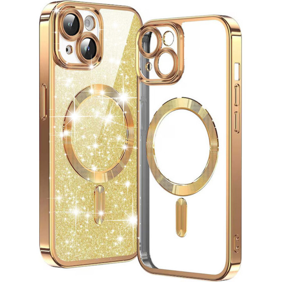 Techsuit - Luxury Glitter MagSafe - iPhone 15 - Gold