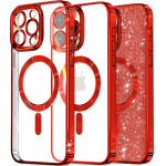 Techsuit - Luxury Glitter MagSafe - iPhone 15 Pro Max - Red