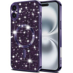 Techsuit - Luxury Glitter MagSafe - iPhone 16 - Deep Purple