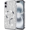 Techsuit - Luxury Glitter MagSafe - iPhone 16 Plus - Silver
