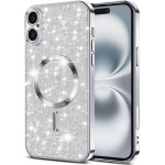 Techsuit - Luxury Glitter MagSafe - iPhone 16 Plus - Silver