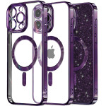 Techsuit - Luxury Glitter MagSafe - iPhone 16 Pro - Deep Purple
