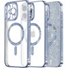 Techsuit - Luxury Glitter MagSafe - iPhone 16 Pro - Light Blue