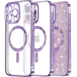 Techsuit - Luxury Glitter MagSafe - iPhone 16 Pro - Light Purple