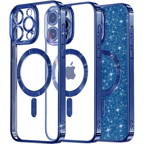 Techsuit - Luxury Glitter MagSafe - iPhone 16 Pro Max - Deep Blue