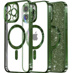 Techsuit - Luxury Glitter MagSafe - iPhone 16 Pro Max - Deep Green