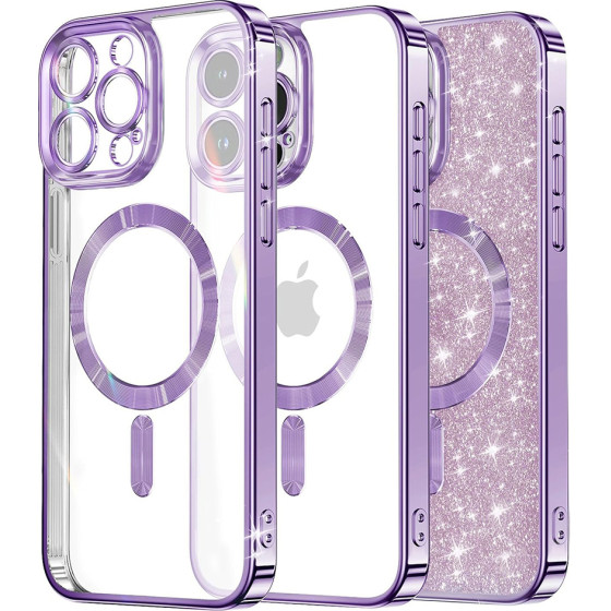 Techsuit - Luxury Glitter MagSafe - iPhone 16 Pro Max - Light Purple