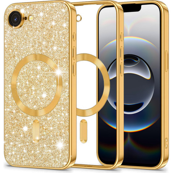 Techsuit - Luxury Glitter MagSafe - iPhone 16e - Gold