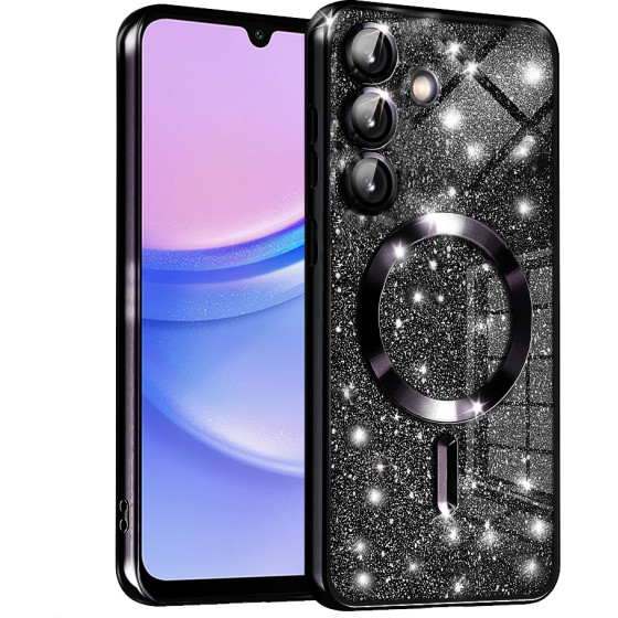 Techsuit - Luxury Glitter MagSafe - Samsung Galaxy A15 4G / A15 5G - Black