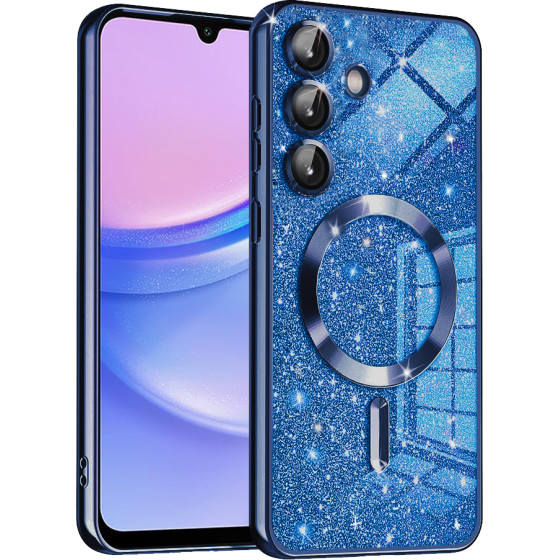 Techsuit - Luxury Glitter MagSafe - Samsung Galaxy A15 4G / A15 5G - Deep Blue