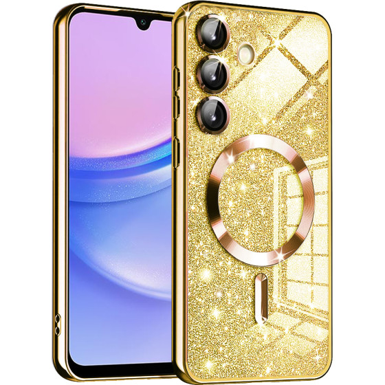 Techsuit - Luxury Glitter MagSafe - Samsung Galaxy A15 4G / A15 5G - Gold