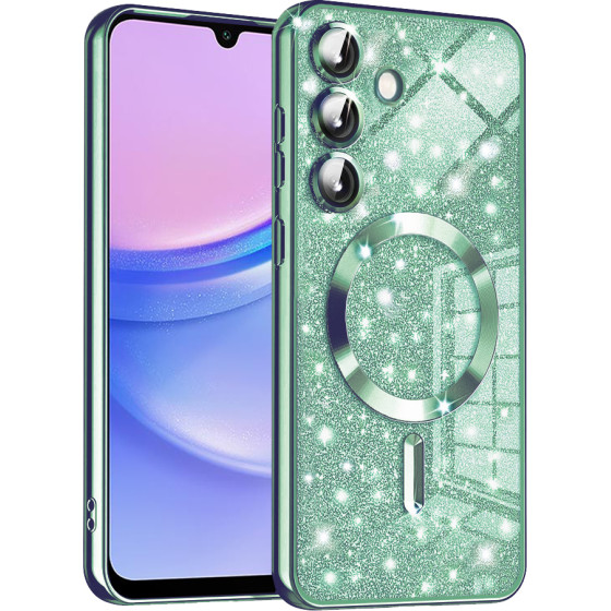 Techsuit - Luxury Glitter MagSafe - Samsung Galaxy A15 4G / A15 5G - Light Green