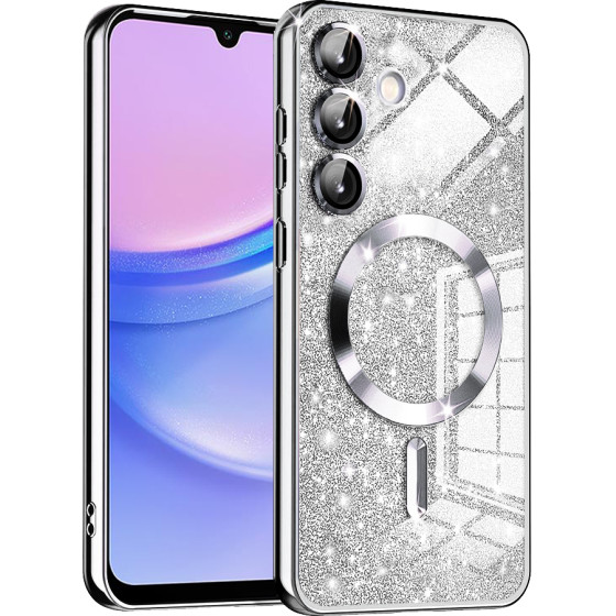 Techsuit - Luxury Glitter MagSafe - Samsung Galaxy A15 4G / A15 5G - Silver