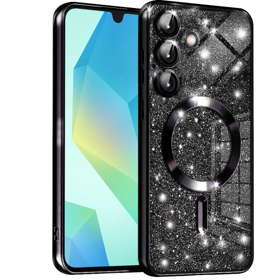 Techsuit - Luxury Glitter MagSafe - Samsung Galaxy A16 4G / A16 5G - Black