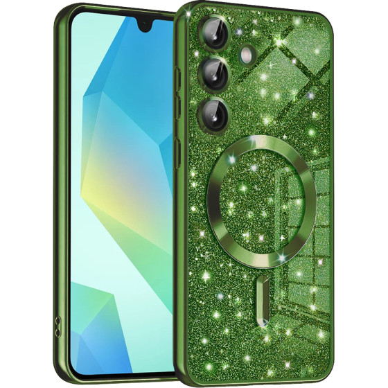 Techsuit - Luxury Glitter MagSafe - Samsung Galaxy A16 4G / A16 5G - Deep Green