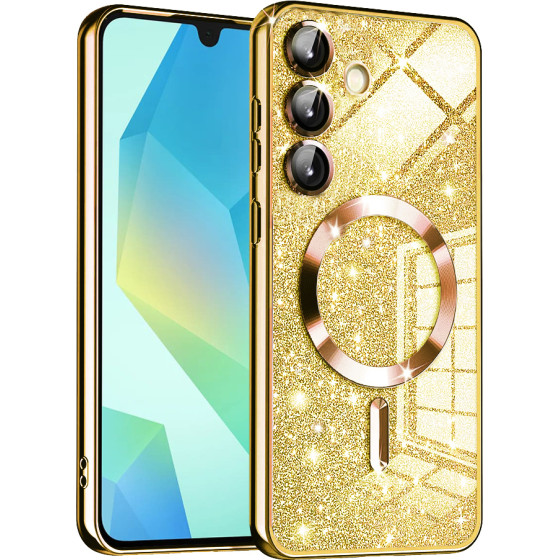 Techsuit - Luxury Glitter MagSafe - Samsung Galaxy A16 4G / A16 5G - Gold