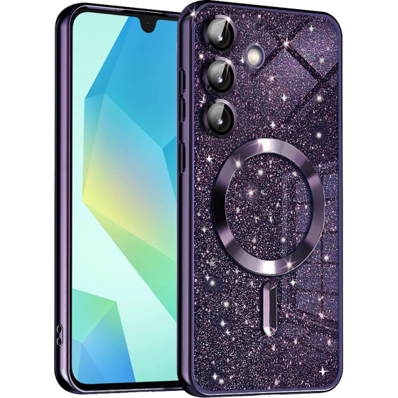 Techsuit - Luxury Glitter MagSafe - Samsung Galaxy A16 4G / A16 5G - Deep Purple